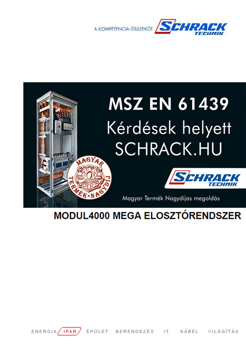 MSZ EN 61439 berendezésgyártói kézikönyv
